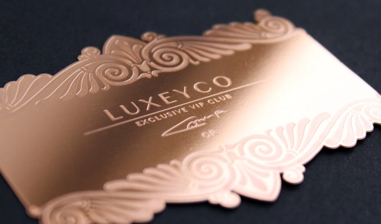 Rose Gold Metal Card