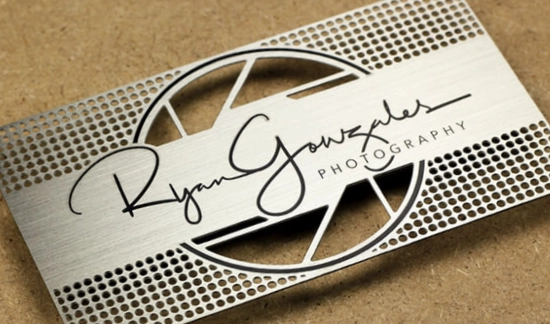 stainless steel business card